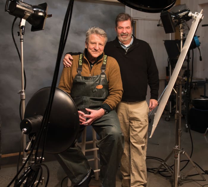Ellis and Anglers Journal editor-in-chief Bill Sisson at a photo shoot.