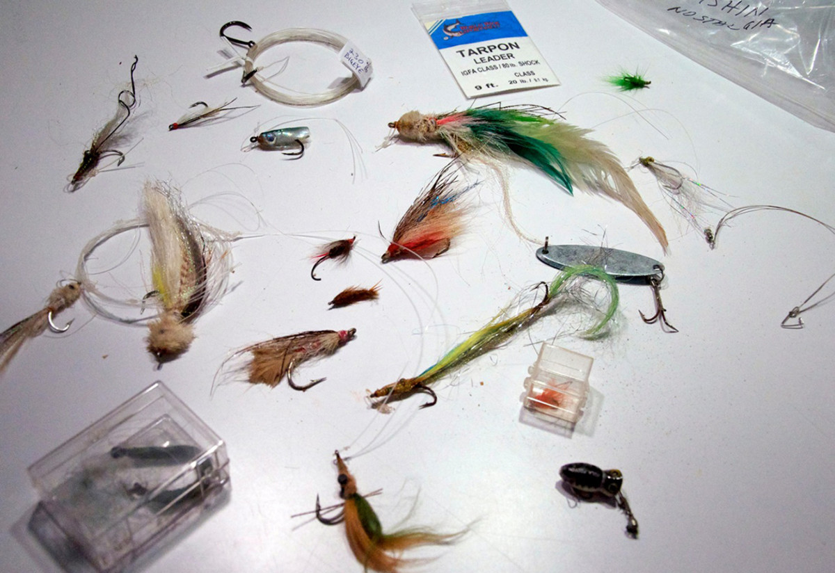 A collection of Mayer’s “retired” lures.