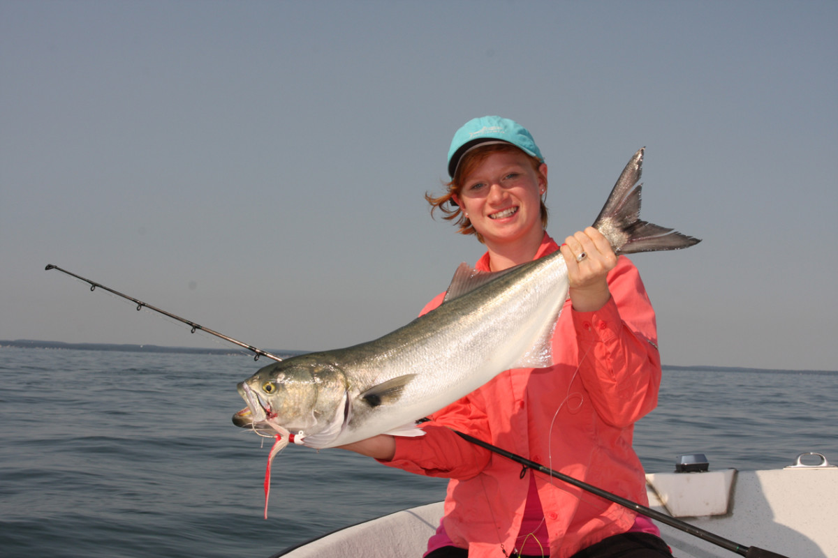 All in the family: Mara Migdalski with a nice fish.