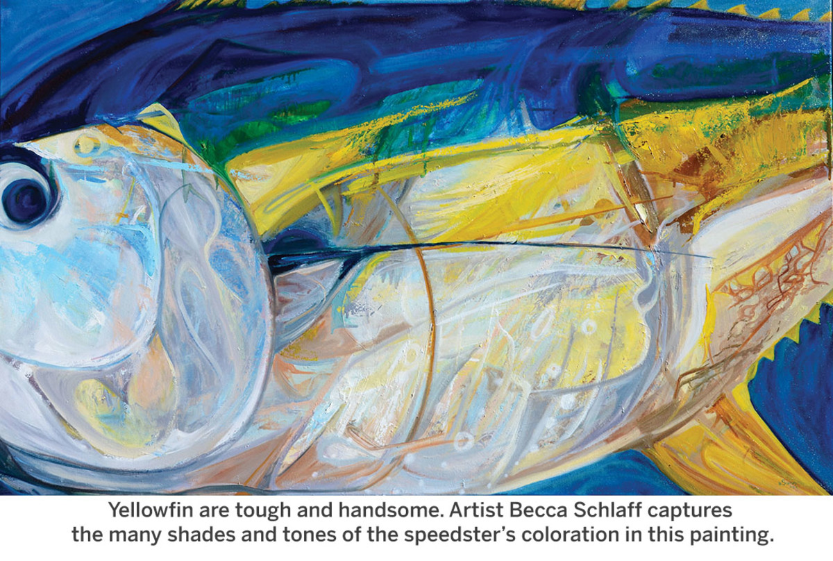 Yellowfin Tuna painting by Becca Schlaff
