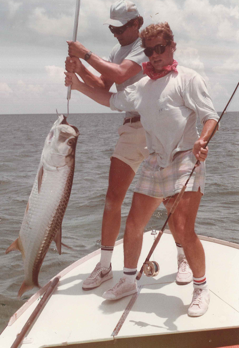 Deal's first tarpon on a fly. 