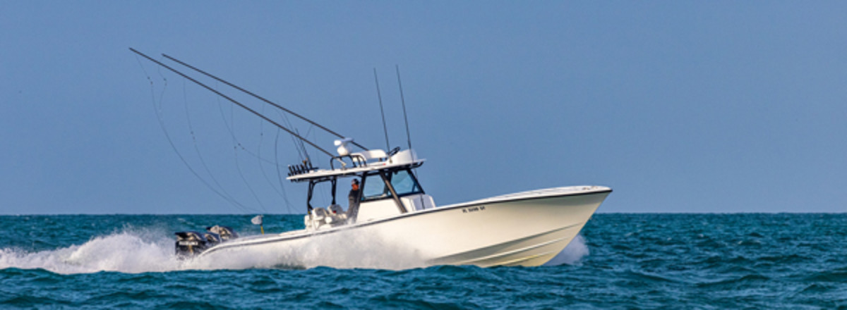 Capt. R.T. Trosset runs a 39-foot Yellowfin with triple Suzuki 350-hp outboards — an ideal vessel for chasing down the action off Key West. 