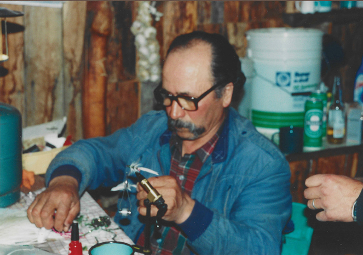 Paulino taught himself how to tie by taking apart flies he procured and reassembling them.