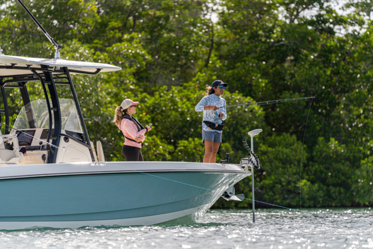 The bow offers both seating and a casting deck.