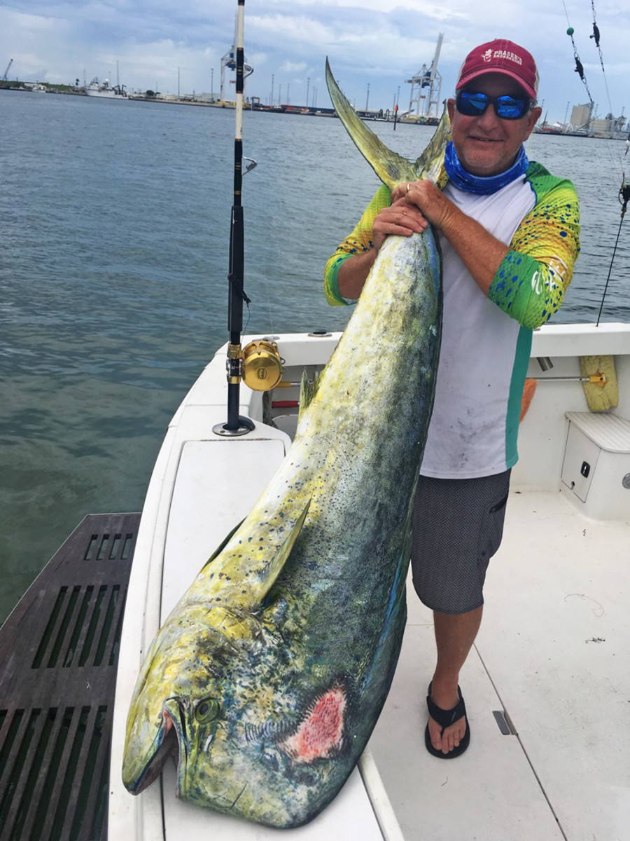 For more than 25 years, Dave Ferrell has written about fishing tackle; and as an avid angler, he is more than happy to get out and test the latest gear on big fish such as this massive mahi.