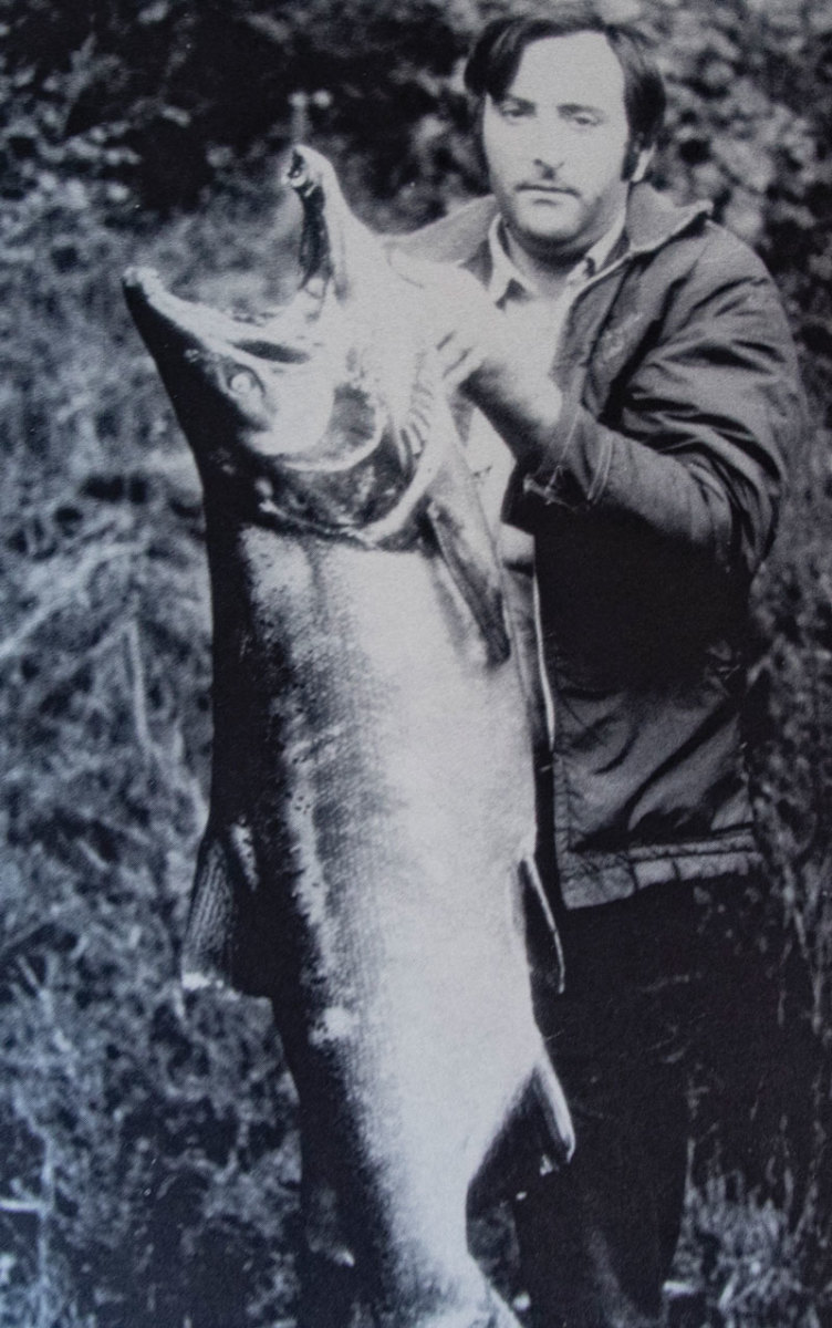 A 45-pound king salmon that Chatham took from the Smith River. 