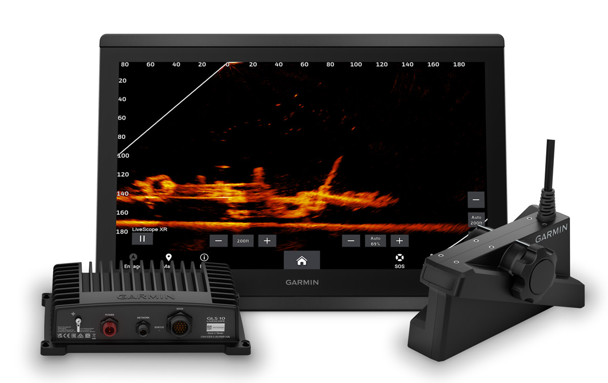 LiveScope XR system includes a compact GLS 10 black box with a LiveScope XR LVS62 transducer. The system starts at $2,500.